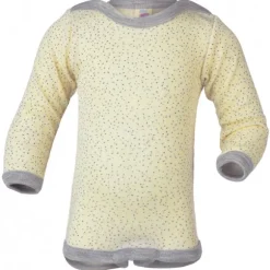 Baby Bodysuit Long Sleeve with Press Studs on Shoulder - Merino base layer