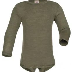 Baby Bodysuit Long Sleeve with Press Studs on Shoulder - Merino base layer
