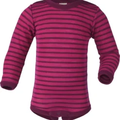 Baby Long-Sleeved Bodysuit with Press Studs, Striped