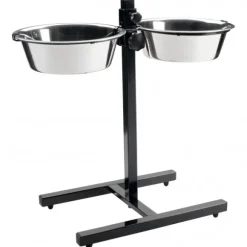 Bar with 2 Stainless Steel Bowls - Basic - Dog accessories